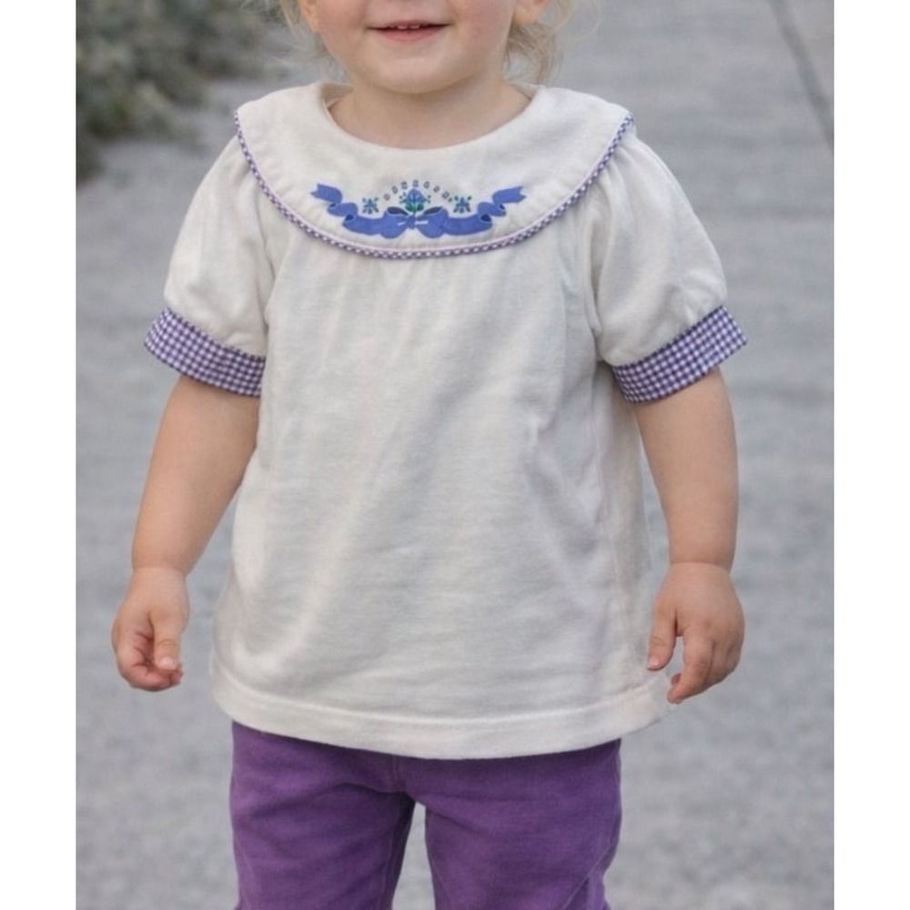 Oshkosh Vintage Purple Checkered shirt (sz. 2T) Made in USA. Vintage Baby Girl